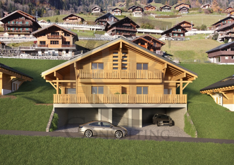 DUPLEX SUR PLAN DANS CHALET NEUF à 10 MIN DE MONTHEY